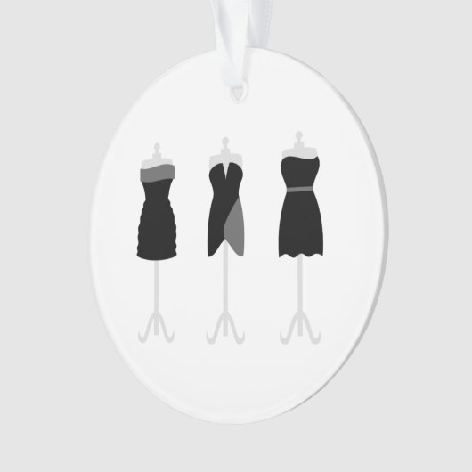黒く及び白いファッションのテーマのオーナメントの装飾 オーナメント (正面)