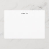 黒く及び白いファッションはメッセージカード感謝していしています サンキューカード (裏面)