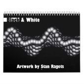 黒く及び白いフラクタルのカレンダー カレンダー (カバー)