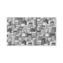 黒く及び白いベクトル都市景観