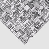 黒く及び白いベクトル都市景観 薄葉紙 (詳細)