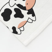 黒く及び白いベビー牛 フリースブランケット (角)