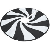 黒く及び白いペパーミントのクリスマスツリーのスカート ブラッシュドポリエステルツリースカート (アングル)