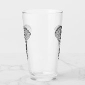黒く及び白いボヘミアの種族象 タンブラーグラス (左)
