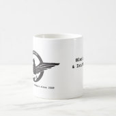 黒く及び白いマグ コーヒーマグカップ (中央)