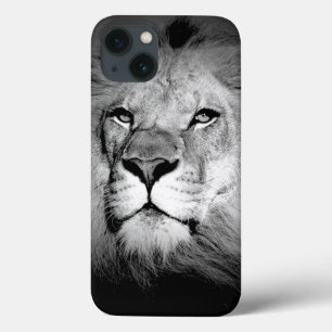 黒く及び白いライオンのiPhone 6のプラスの場合 iPhone 13ケース