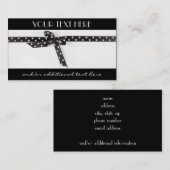 黒く及び白いリボン 名刺 (正面/裏面)