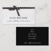 黒く及び白いリボン 名刺 (正面/裏面)