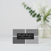 黒く及び白いレトロはx 4を模造します: おもしろい及びファンキー 名刺 (スタンド正面)