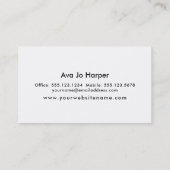 黒く及び白いレトロはx 4を模造します: おもしろい及びファンキー 名刺 (裏面)