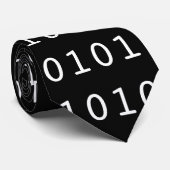黒く及び白い二進タイ ネクタイ (ロール)