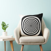 黒く及び白い催眠性の螺線形 クッション (椅子)