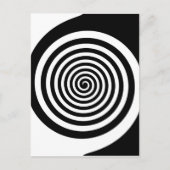 黒く及び白い催眠性の螺線形 ポストカード (正面)