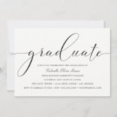 黒く及び白い優雅|の卒業パーティー 招待状 (正面)