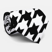 黒く及び白い千鳥格子の ネクタイ (ロール)