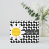 黒く及び白い千鳥格子の。; 春のデイジー 案内ポストカード (スタンド正面)