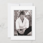 黒く及び白い卒業の帽子のパーティーの招待の写真 招待状 (裏面)