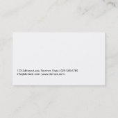 黒く及び白い大理石パターンエレガントな名刺 名刺 (裏面)