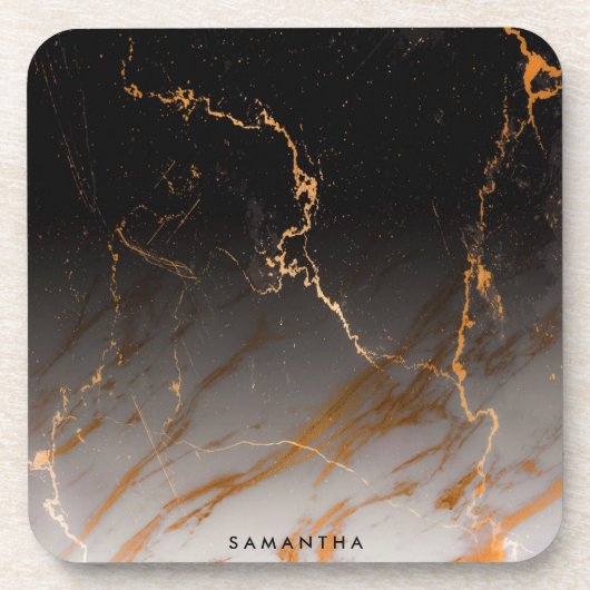 黒く及び白い大理石 コースター (正面)