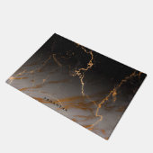 黒く及び白い大理石 ドアマット (アングル)