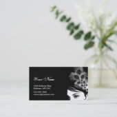 黒く及び白い女の子の名刺 名刺 (スタンド正面)