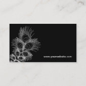 黒く及び白い女の子の名刺 名刺 (裏面)