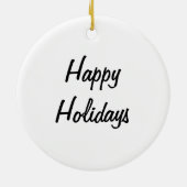 黒く及び白い子ネコ セラミックオーナメント (裏面)