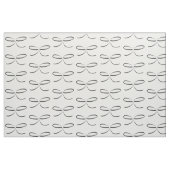 黒く及び白い弓生地 ファブリック (ファットクウォーター)