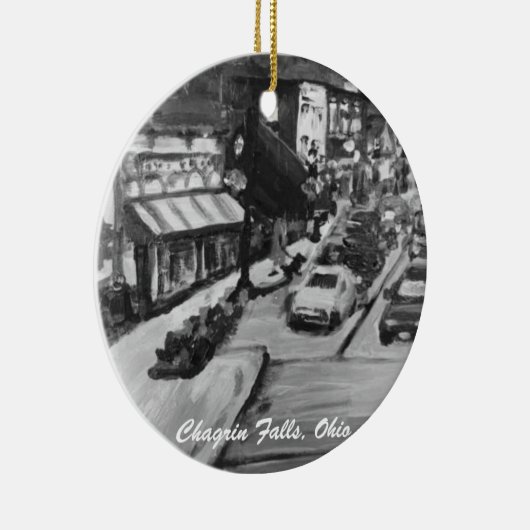 黒く及び白い悔しさの滝、オハイオ州のオーナメント セラミックオーナメント (右)