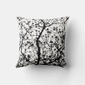 黒く及び白い木パターン装飾用クッション クッション (裏面)