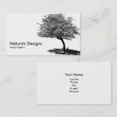 黒く及び白い木 名刺 (正面/裏面)