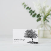 黒く及び白い木 名刺 (スタンド正面)