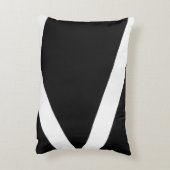 黒く及び白い枕 アクセントクッション (裏面(縦))