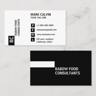 黒く及び白い標準的な名刺 名刺