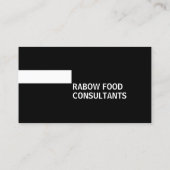 黒く及び白い標準的な名刺 名刺 (裏面)