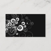 黒く及び白い水玉模様の名刺 名刺 (裏面)