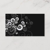 黒く及び白い水玉模様の名刺 名刺 (裏面)