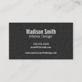 黒く及び白い水玉模様 名刺 (裏面)