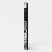黒く及び白い灰色の調子のヴィンテージ花のToile No.3 Case-Mate iPhoneケース (裏面/左)