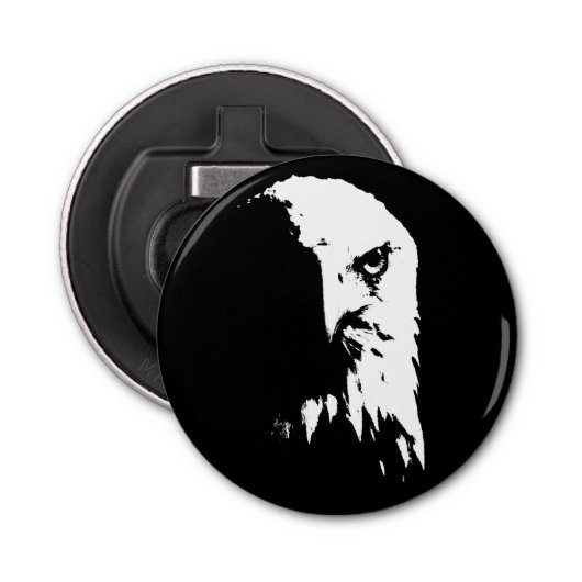 黒く及び白い白頭鷲の栓抜き 栓抜き (正面)