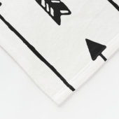 黒く及び白い種族の弓矢の男の赤ちゃんの子供部屋 フリースブランケット (角)