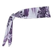 黒く及び白い紫色のモダンなヴィンテージの花柄Toile タイヘッドバンド (回転270)