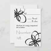 黒く及び白い結婚R.S.V.P. 出欠カード (裏面)