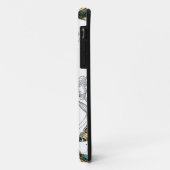 黒く及び白い背景の鳥そして蝶 Case-Mate iPhoneケース (裏面/左)