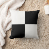 黒く及び白い色のブロック クッション (ブランケット)