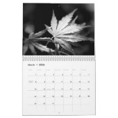 黒く及び白い芸術及び園芸2014年 カレンダー (3月 2026)