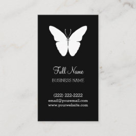 黒く及び白い蝶名刺のテンプレート 名刺