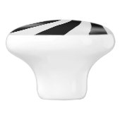 黒く及び白い螺線形のデザインの陶磁器のノブ セラミックノブ (側面)