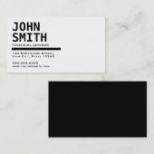 黒く及び白い財務顧問の名刺 名刺 (正面/裏面)