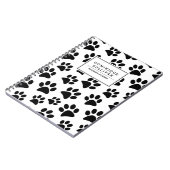 黒く及び白い足のプリントのパーソナライズなノート ノートブック (左側)